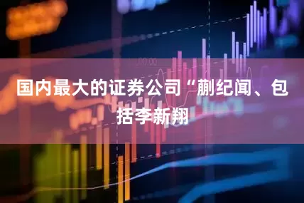 国内最大的证券公司“蒯纪闻、包括李新翔