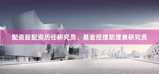 配资股配资历任研究员、基金经理助理兼研究员